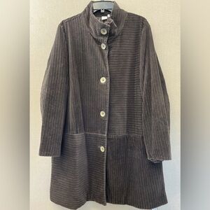 (EUC) Women’s Jones New York Brown Corduroy Coat Jacket